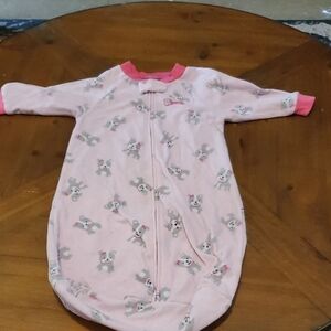 Carter's Pink Sleep Sack with Cute Animal Print